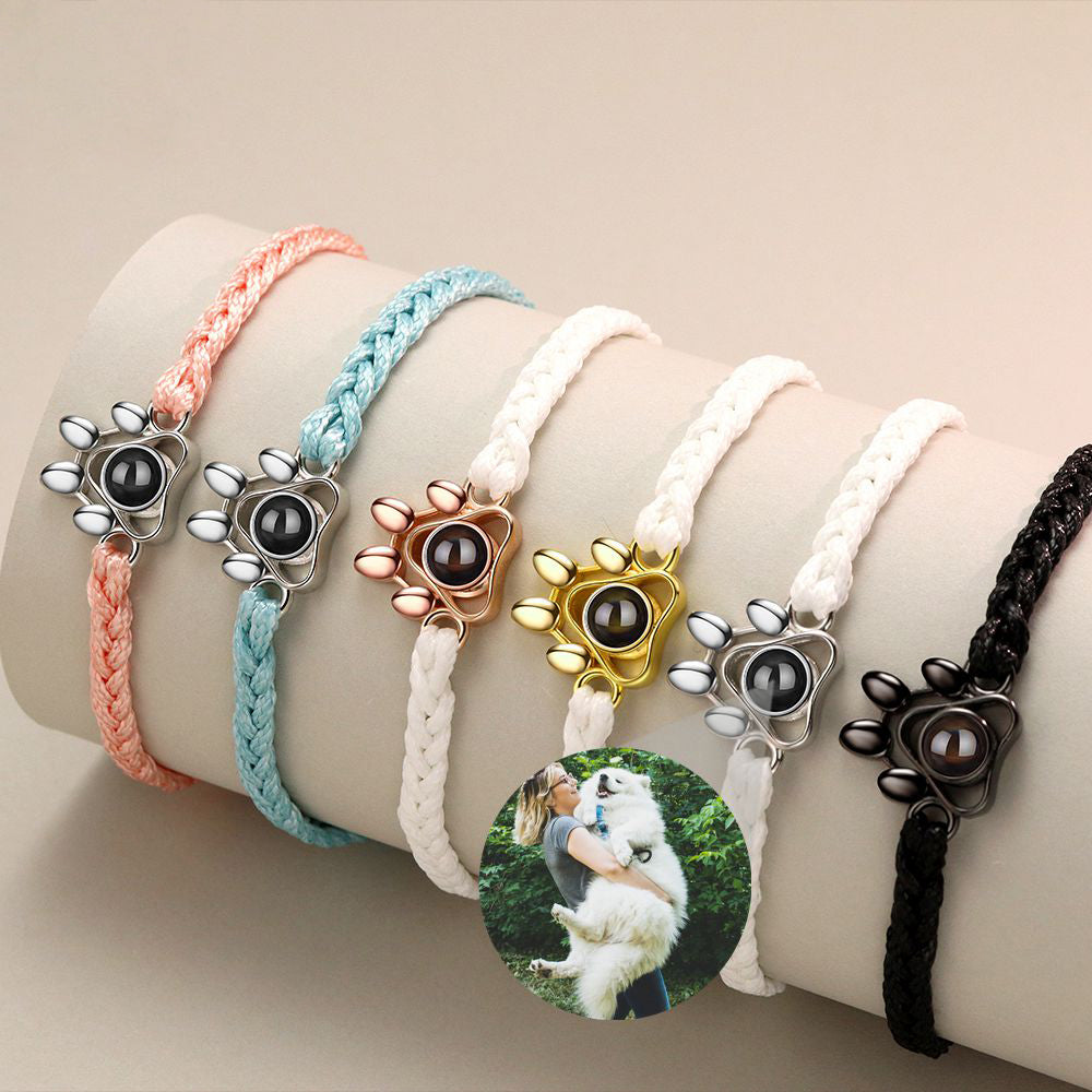 Pet Paw Photo Bracelet